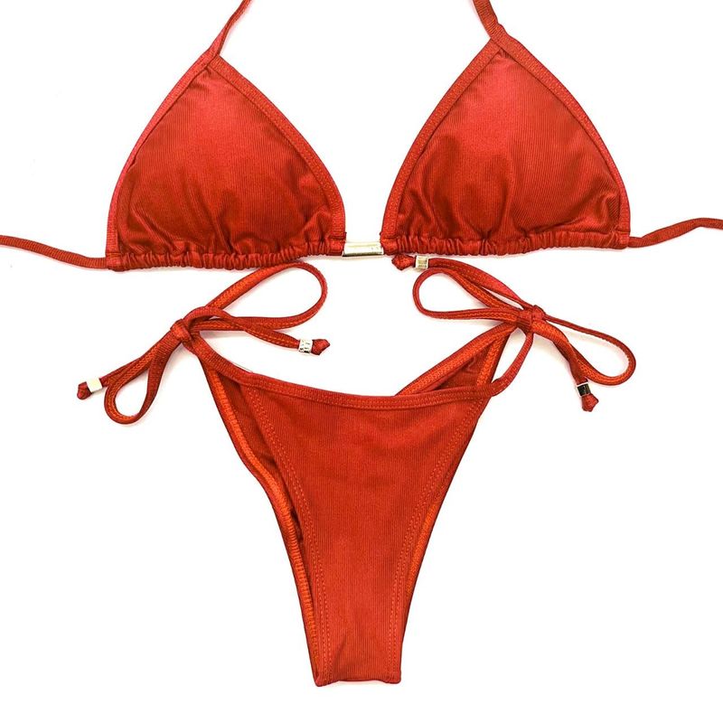 Conjunto Cortininha Laranja Canelado