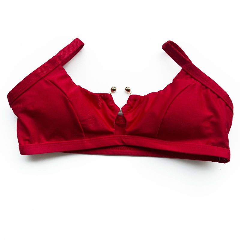 Top Santorini Vermelho Canelado