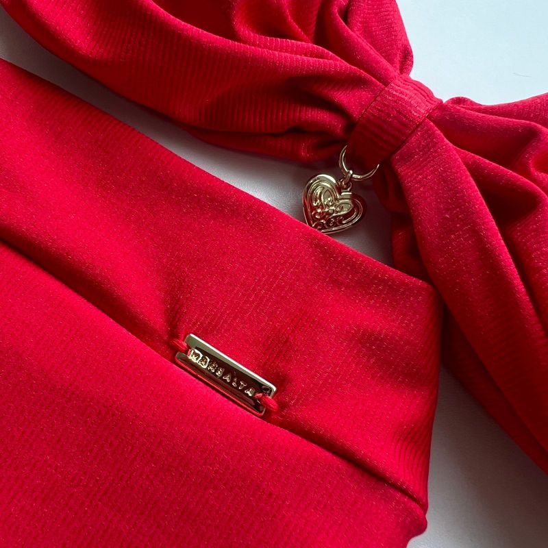 Top Marrocos Vermelho Canelado