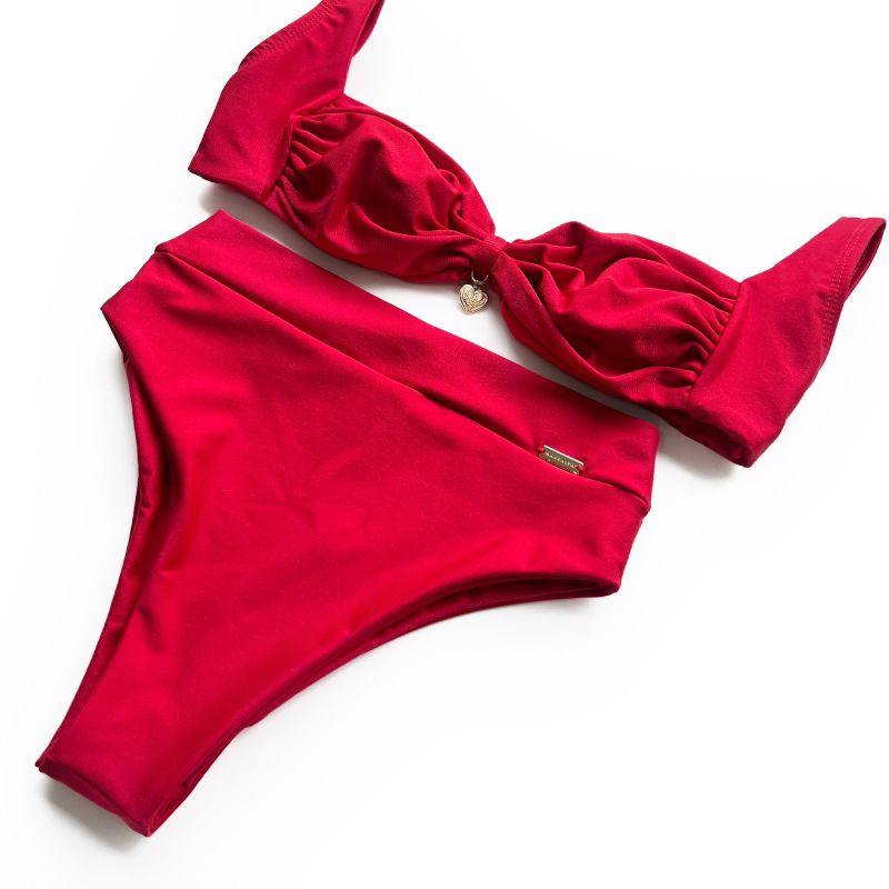 Calcinha Hot Pants Tradicional Vermelho Canelado