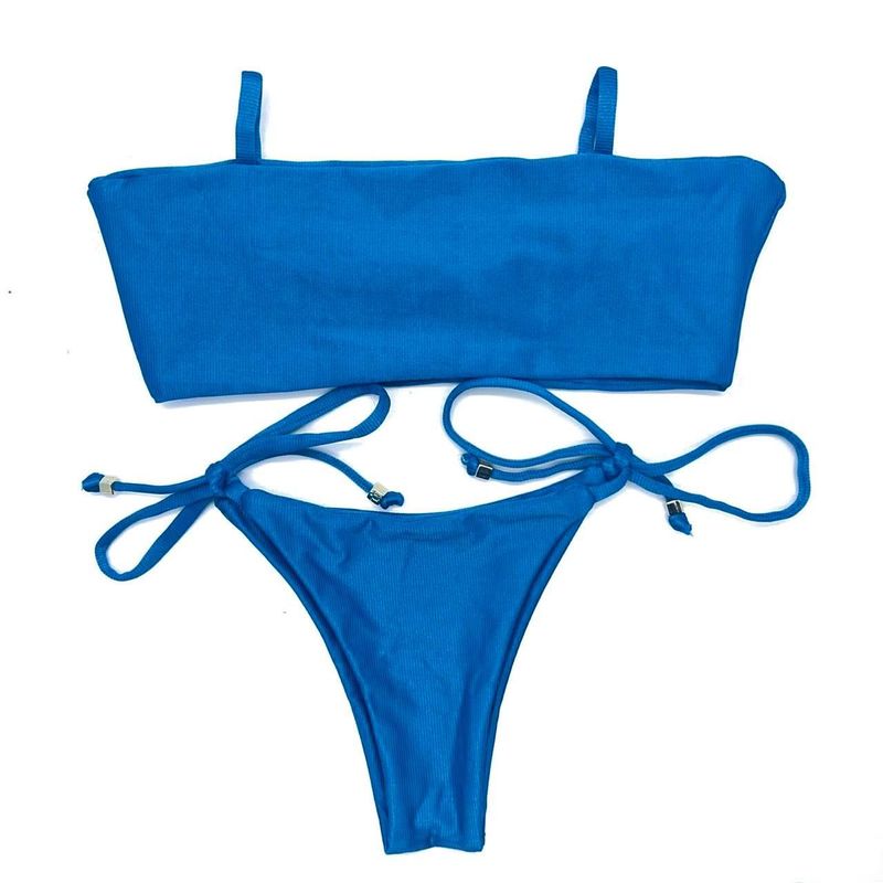 Conjunto Faixa Azul Atlântico Canelado