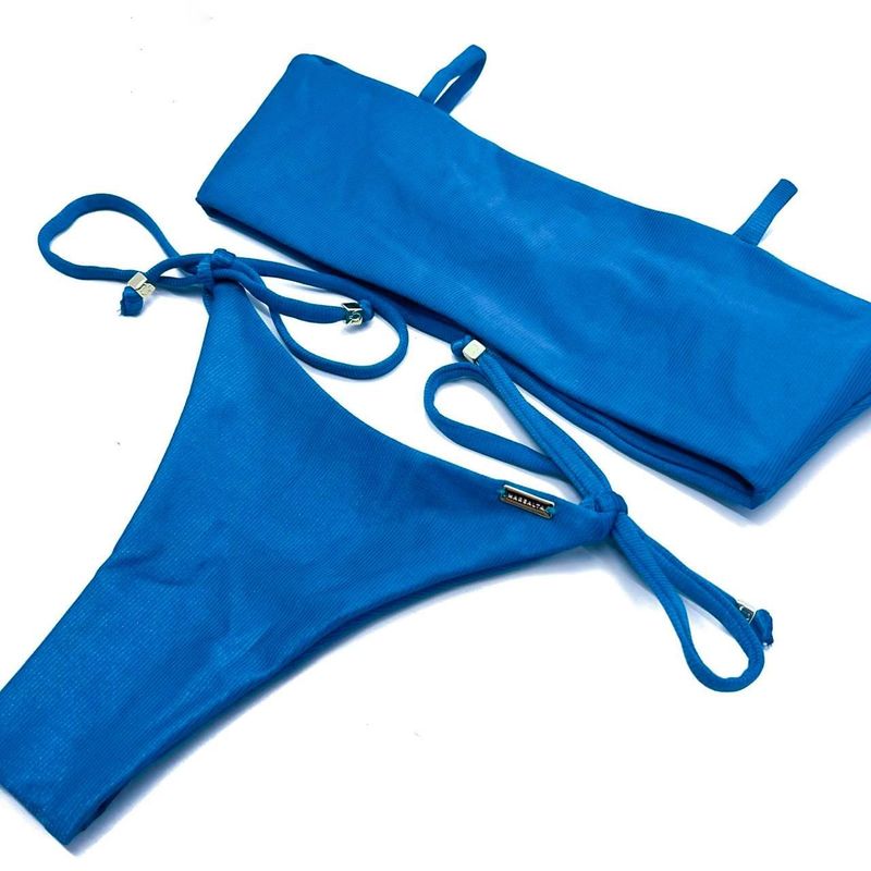 Conjunto Faixa Azul Atlântico Canelado