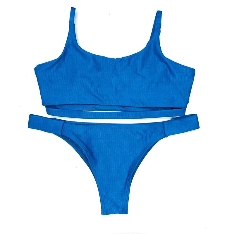 Conjunto Ousadia Azul Atlântico Canelado