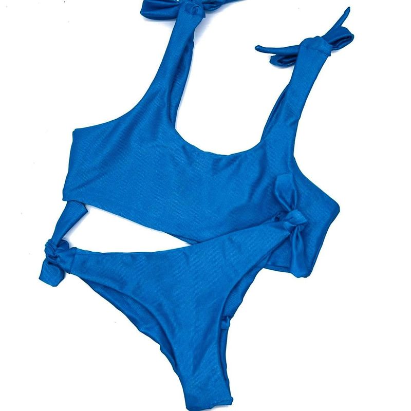 Conjunto Dubai Azul Atlântico Canelado