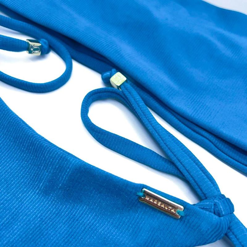 Top Faixa Azul Atlântico Canelado