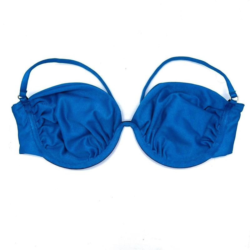 Top Hawaii Meia Taça Azul Atlântico Canelado