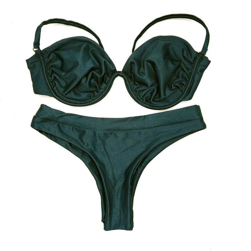 Conjunto Hawaii Meia Taça Floresta Canelado