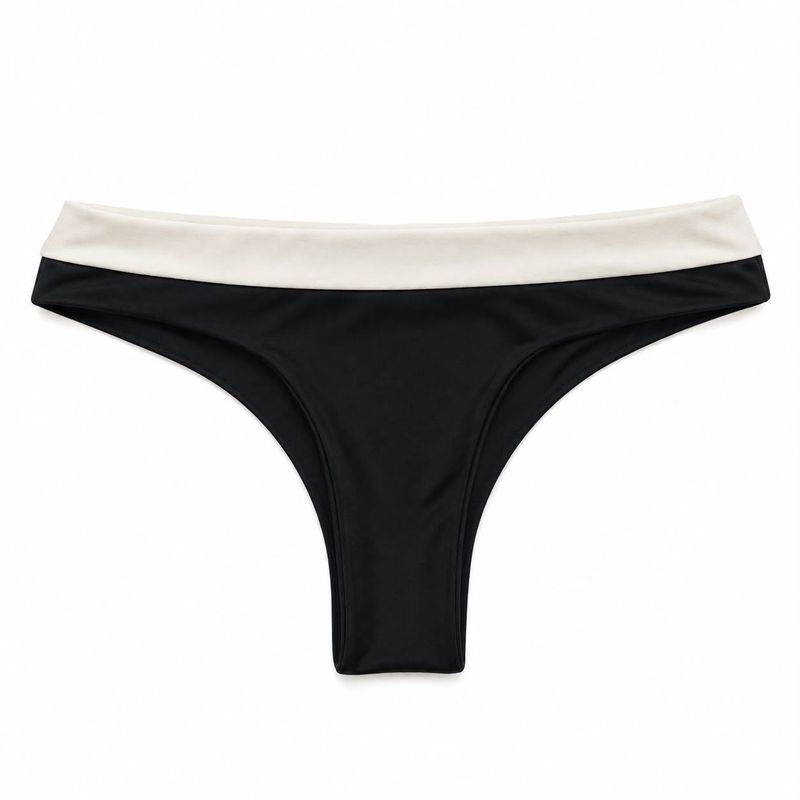 Calcinha Hawaii Duo / Preto e Off White