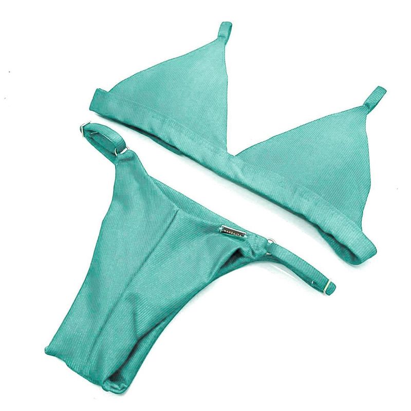 Conjunto Fixo Verde Candy Canelado