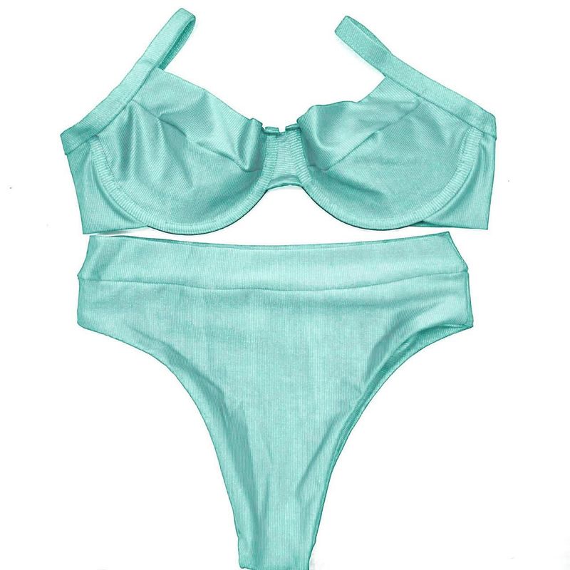 Conjunto Retrô Verde Candy Canelado