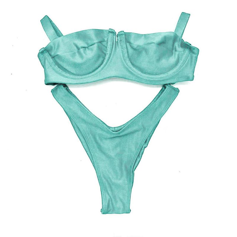 Conjunto Bahamas Verde Candy Canelado