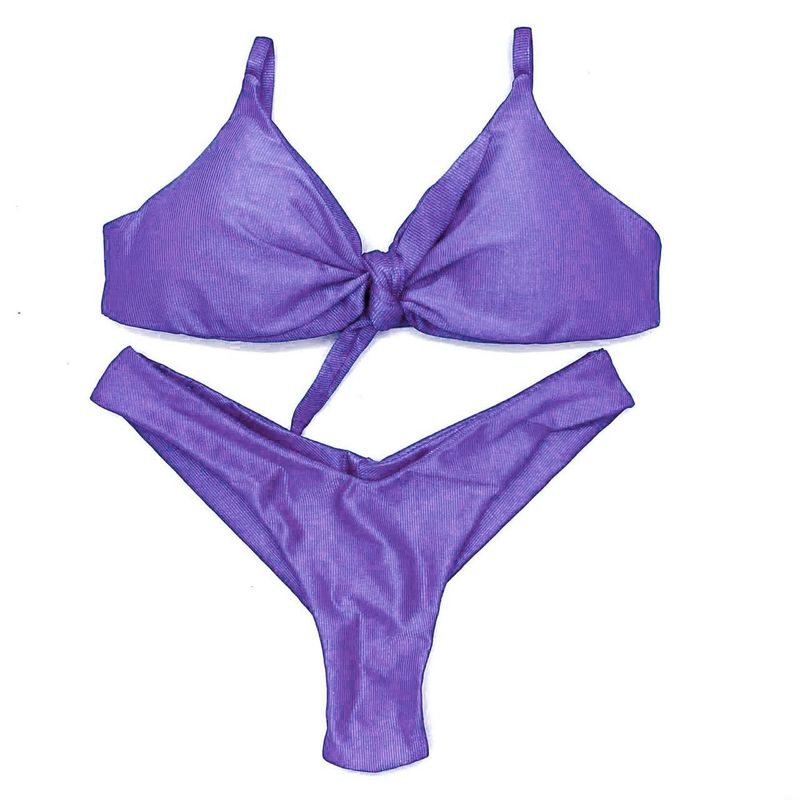 Conjunto Laço Lavanda Canelado