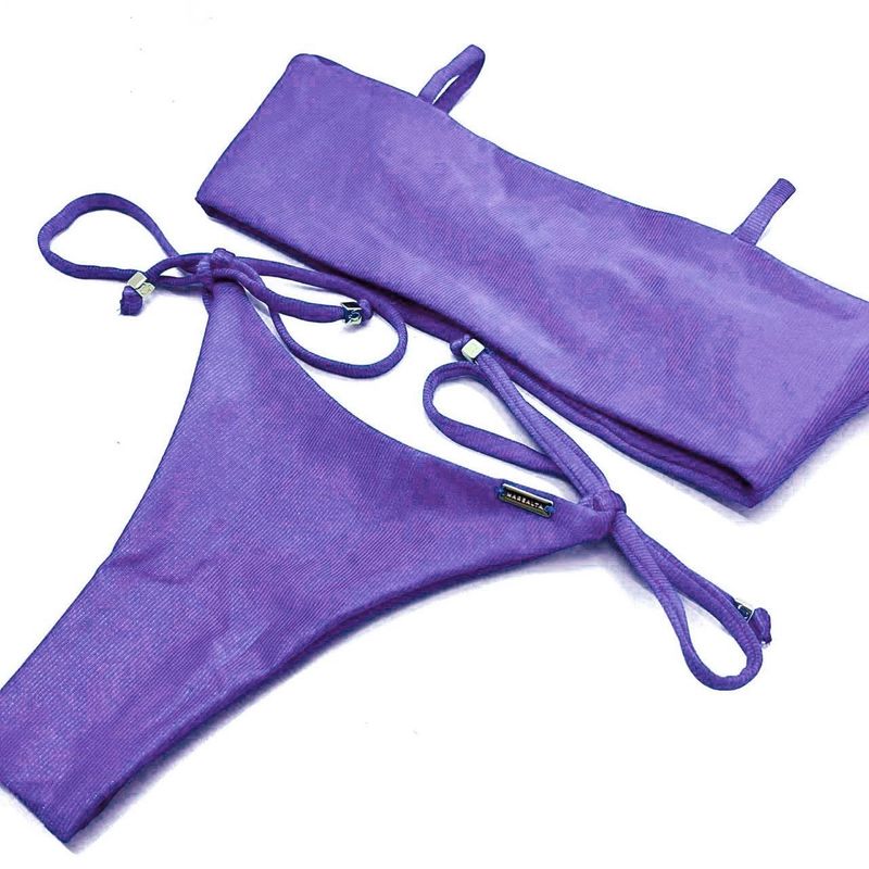 Conjunto Faixa Lavanda Canelado