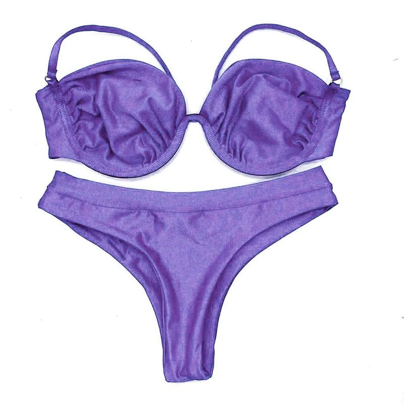 Conjunto Hawaii Meia Taça Lavanda Canelado