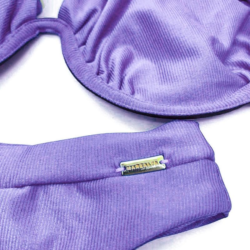 Conjunto Hawaii Meia Taça Lavanda Canelado