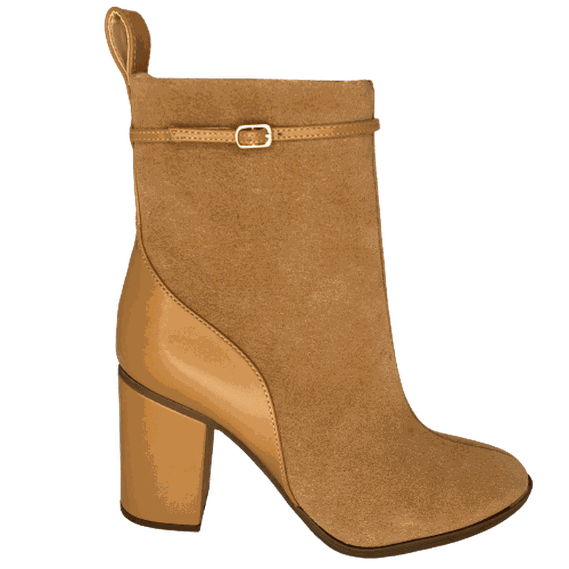 BOTA MARIA CANELA SALTO BLOCO SUEDE