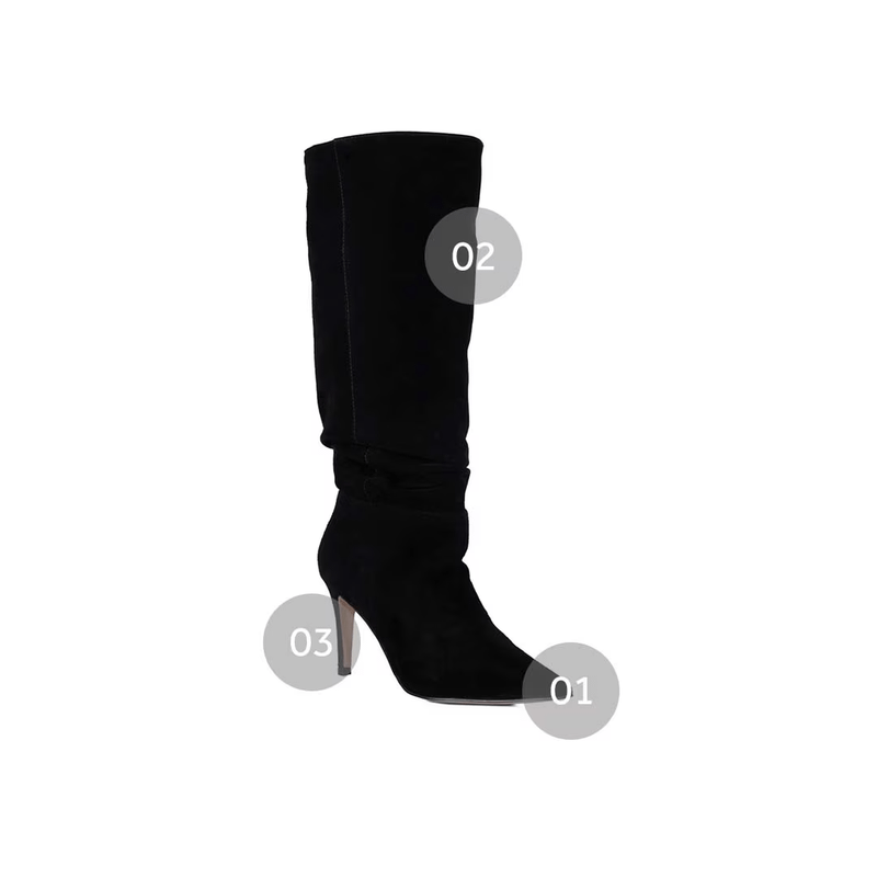 BOTA LUIZA BARCELOS SLOUCH CANO ALTO PRETO