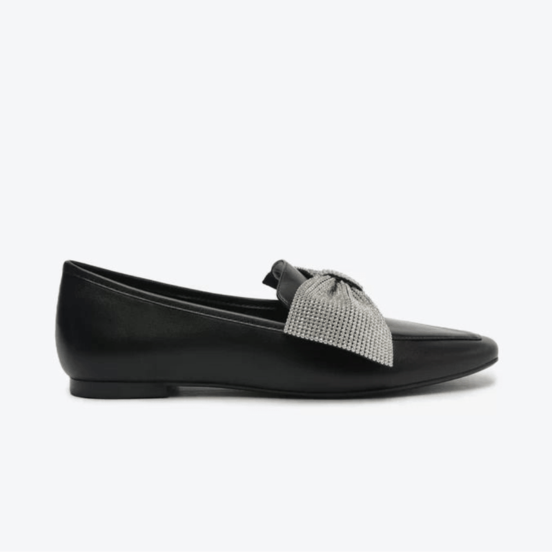 LOAFER SCHUTZ LAÇO BRILHO COURO PRETO S2071002560001