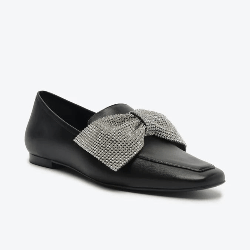 LOAFER SCHUTZ LAÇO BRILHO COURO PRETO S2071002560001