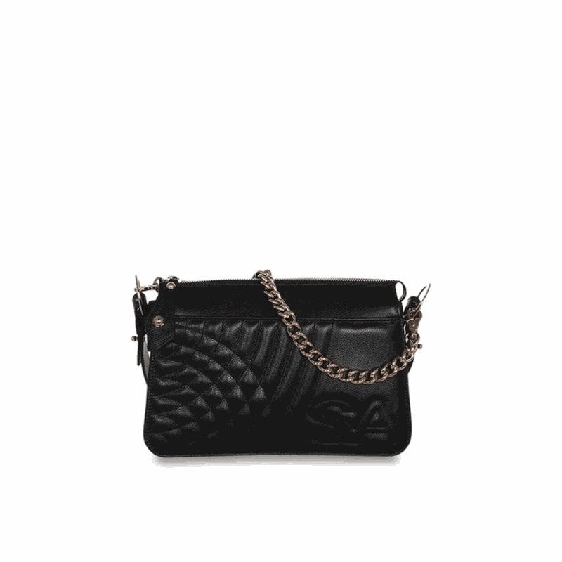 BOLSA SAAD SHOULDER BORDADA PRETO 232-BL2136