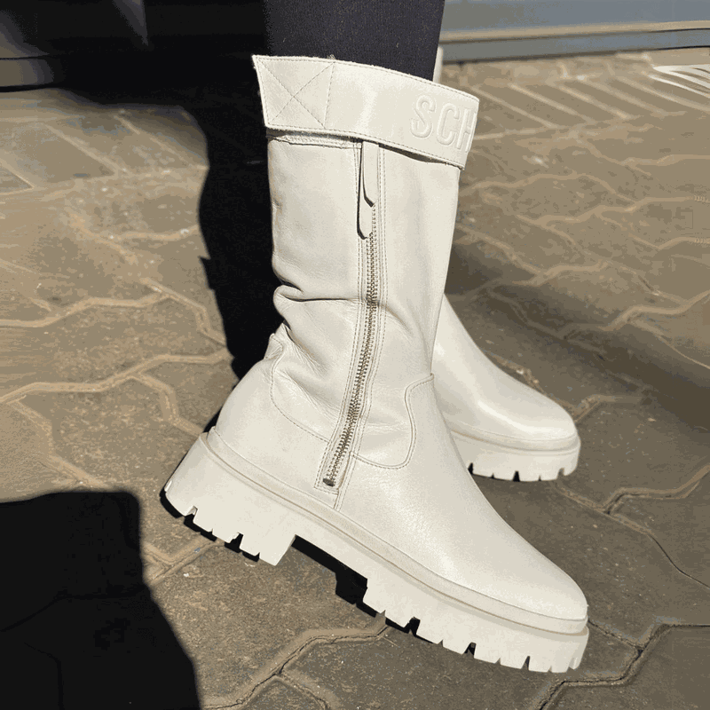 BOTA SCHUTZ CANO MÉDIO TRATORADA COLD CREAM