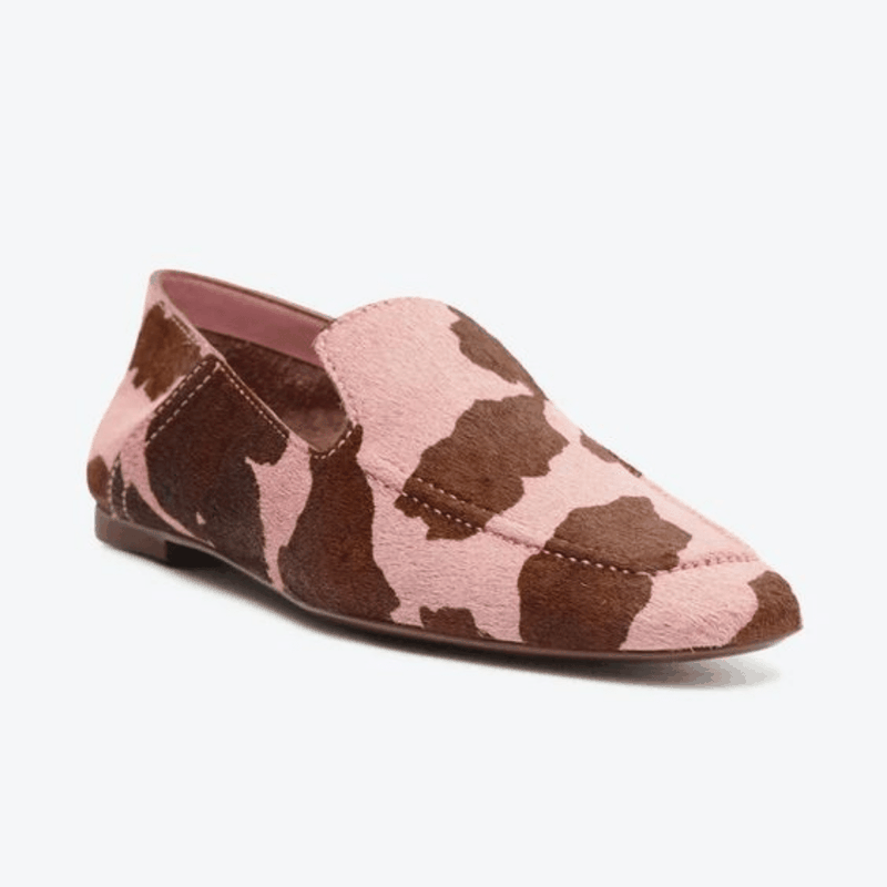 LOAFER SCHUTZ SALTO BAIXO ANIMAL PRINT ROSA S2071000230109