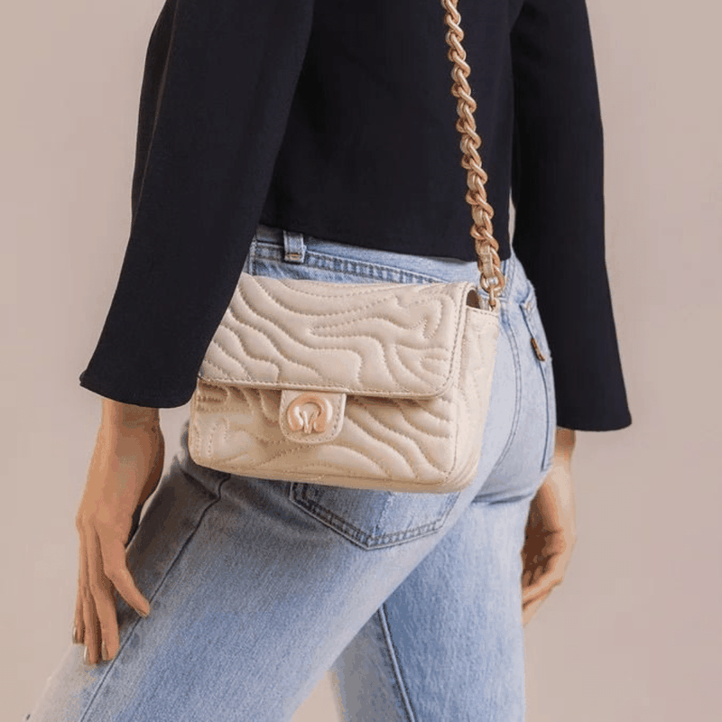 BOLSA VICENZA EVA PEQUENA CROSSBODY COURO BEGE P5000101530002