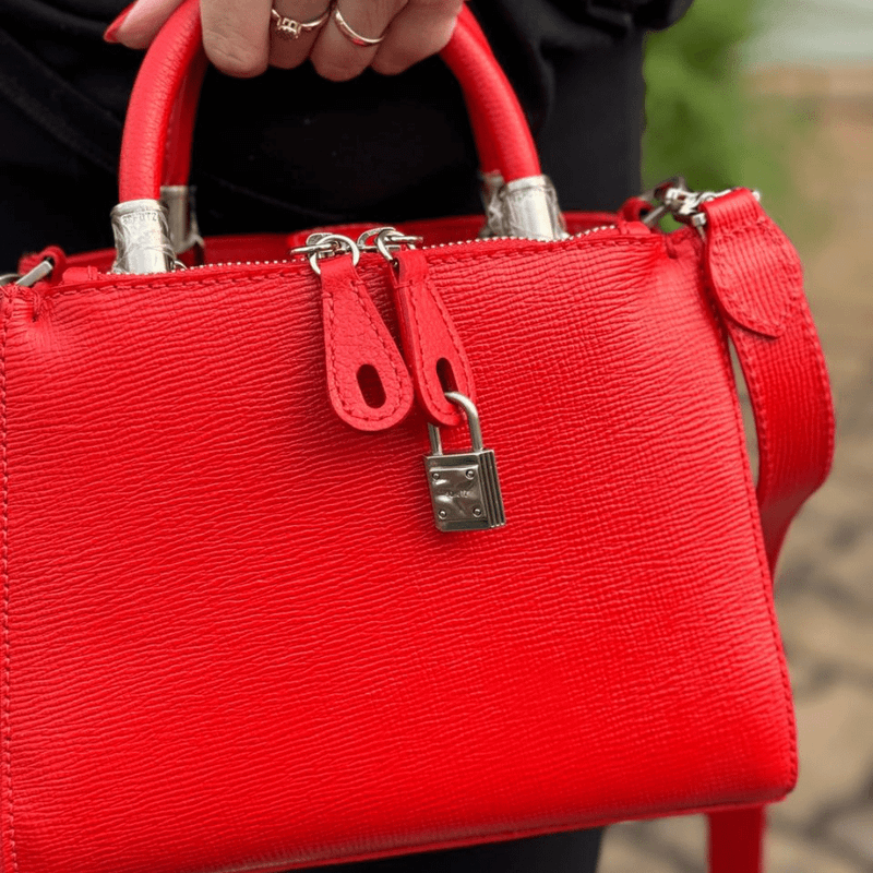 BOLSA SCHUTZ TOTE MEDIA TEXTURIZADA COURO VERMELHO S5001146870004