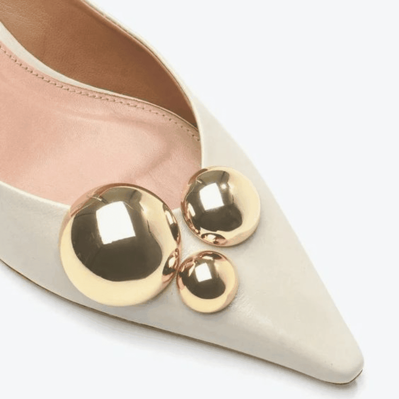 SAPATO VICENZA SLINGBACK OLGA ESFERAS SALTO MEDIO CINZA P1163500040004