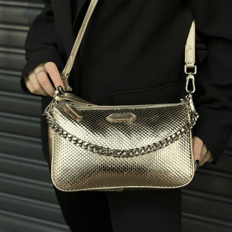 BOLSA SCHUTZ EMMY GRANDE COURO SNAKE