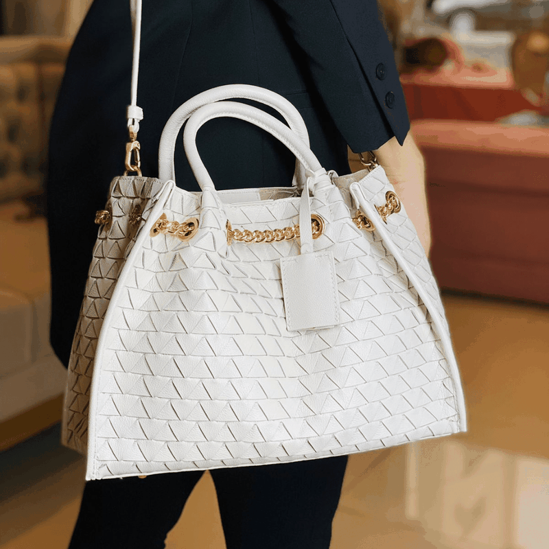 BOLSA SCHUTZ TOTE REBECCA COURO TRIANGULO BRANCO S5001827600006