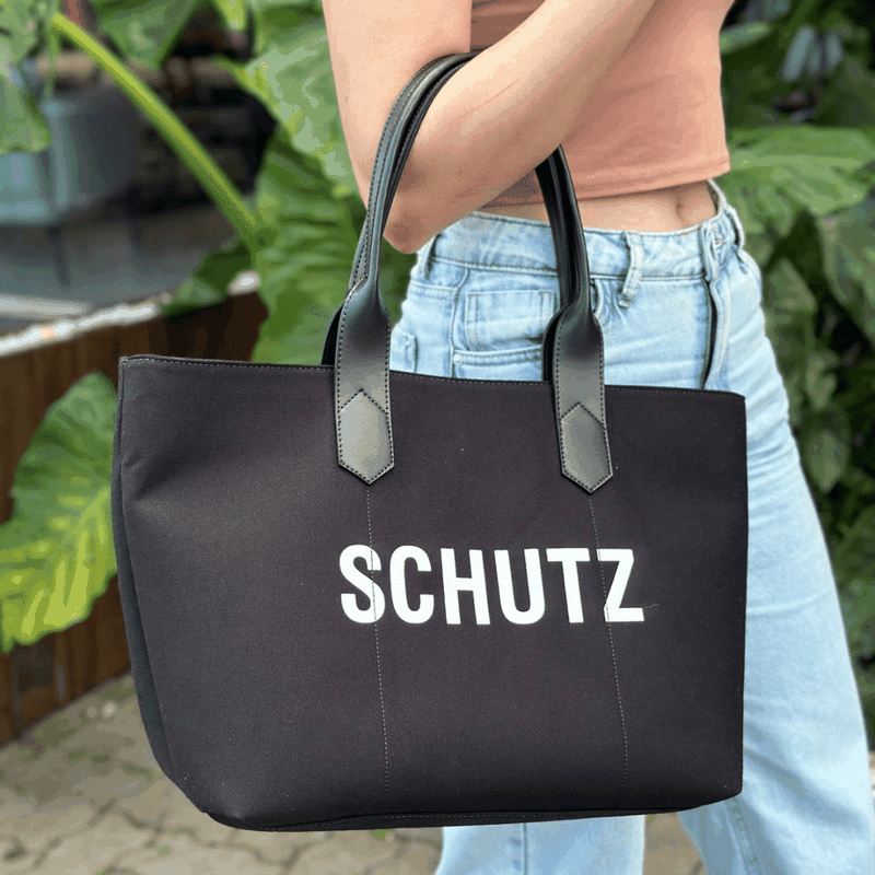 BOLSA SCHUTZ LONA TOTE LOGO ALÇA PRETO S5001007370003