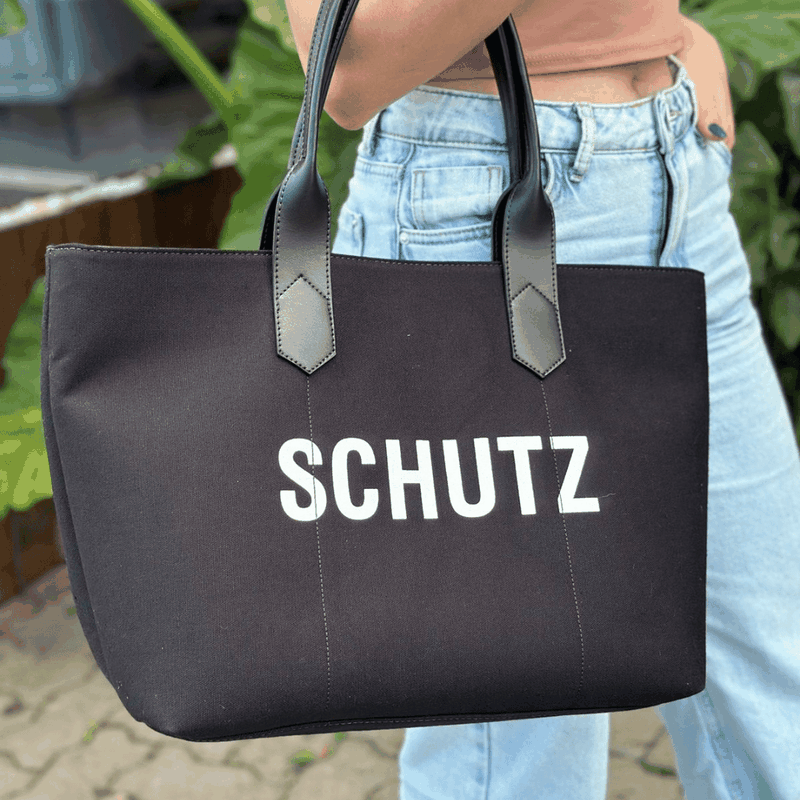 BOLSA SCHUTZ LONA TOTE LOGO ALÇA PRETO S5001007370003