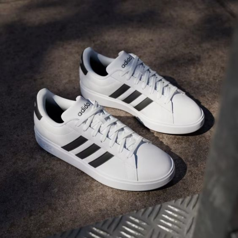 TENIS ADIDAS GRAND COURT BRANCO / PRETO 