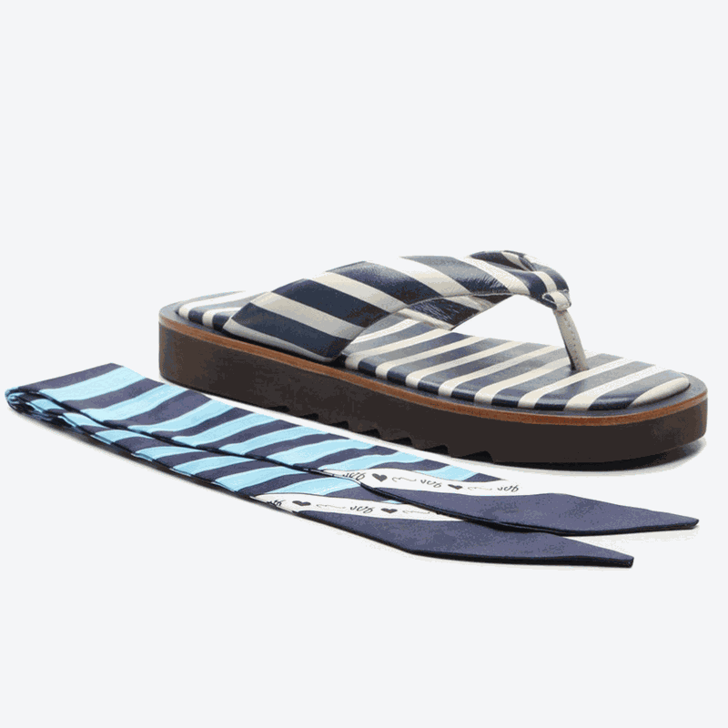 SANDALIA VICENZA FLIP FLOP TRACE LENÇO LISTRAS AZUL P1179900010008