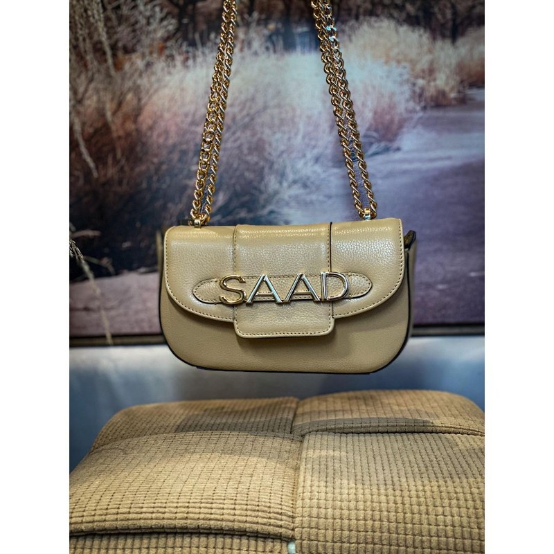 BOLSA SAAD CROSSBODY COURO MACADAMIA      