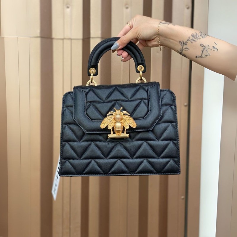 BOLSA TIRACOLO GRANDE BELIEVE COURO PRETO