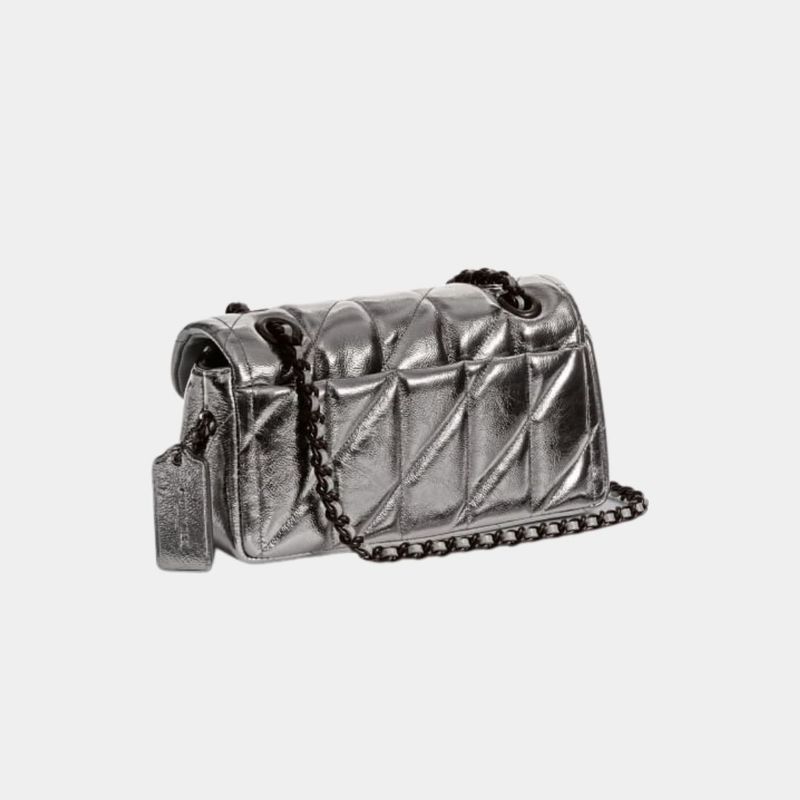 BOLSA COACH TABBY SHOULDER 20 WITH QUILTING PRATA