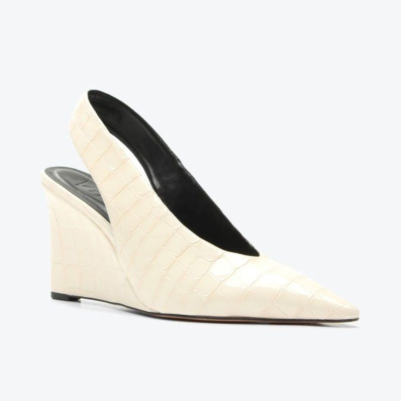 SCARPIN VICENZA ANABELA VITÓRIA OFF WHITE