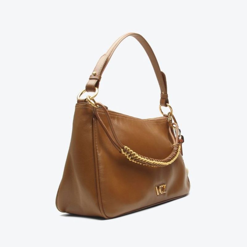 BOLSA VICENZA SHOULDER CHARLOTTE MÉDIA CARAMELO