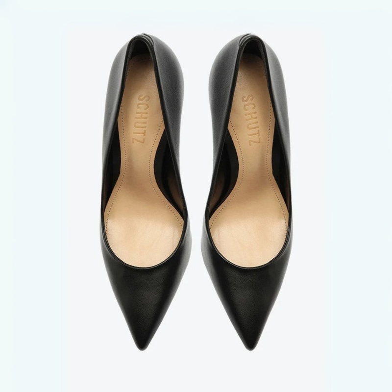 SCARPIN SCHUTZ SCARPIN CAIOLEA COURO PRETO