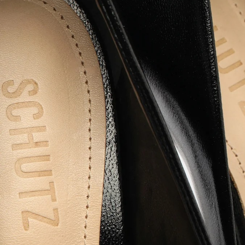 SCARPIN SCHUTZ SCARPIN CAIOLEA COURO PRETO