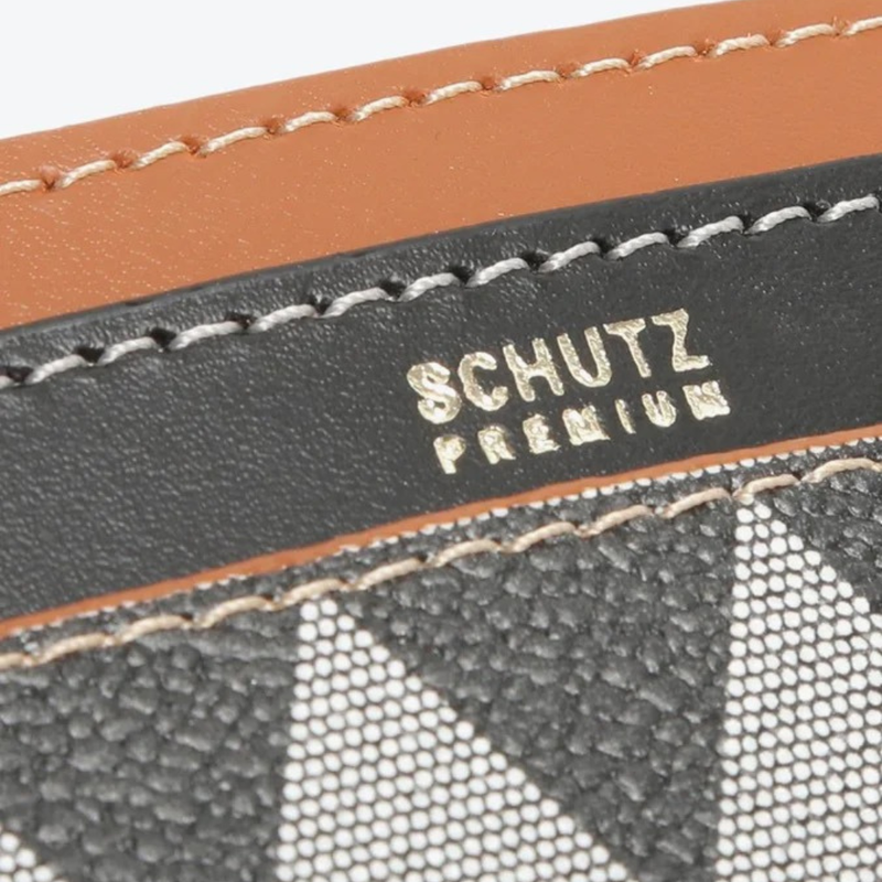 PORTA CARTAO SCHTUZ TRIANGLE PEQUENO PRETO