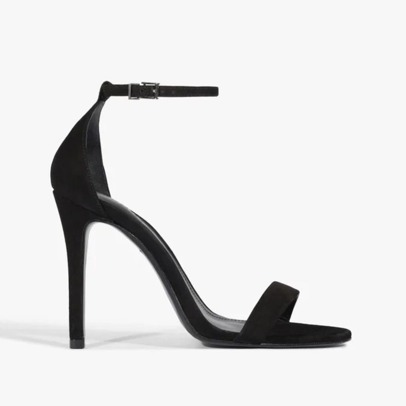 SANDÁLIA SCHUTZ GISELE SALTO ALTO NOBUCK PRETO