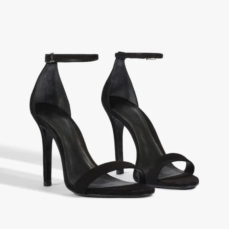 SANDÁLIA SCHUTZ GISELE SALTO ALTO NOBUCK PRETO