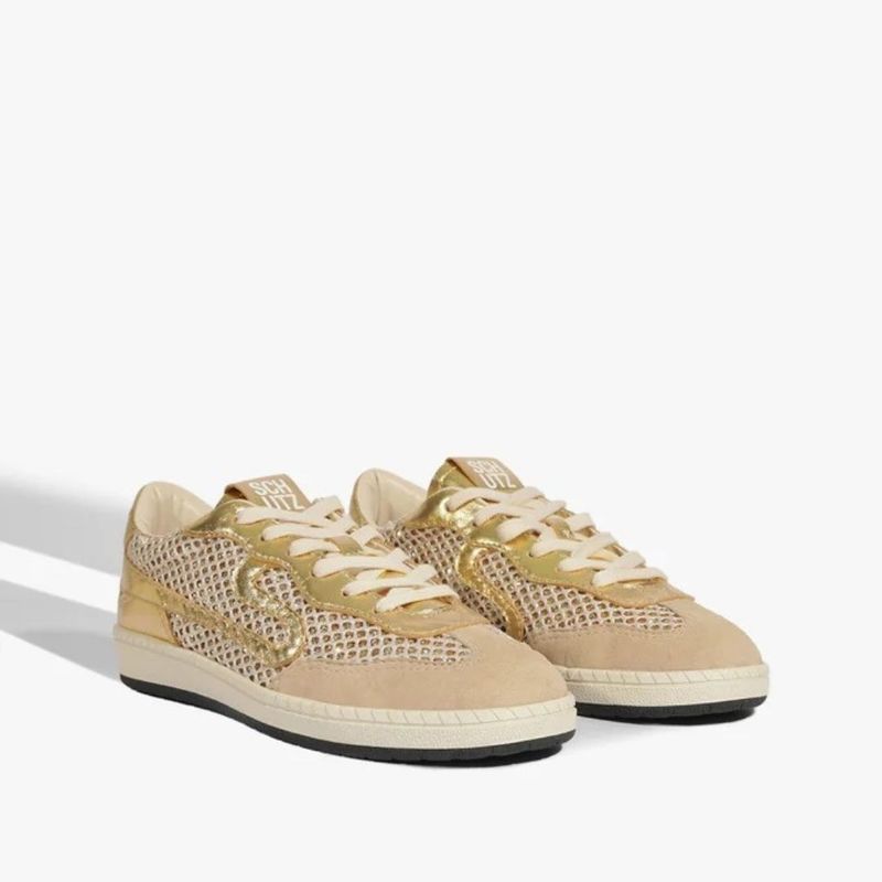 TENIS SCHUTZ TELA CAMURÇA DOURADO