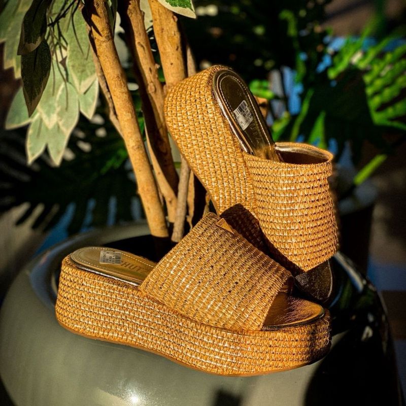 Sandália Schutz Flatform Tressê