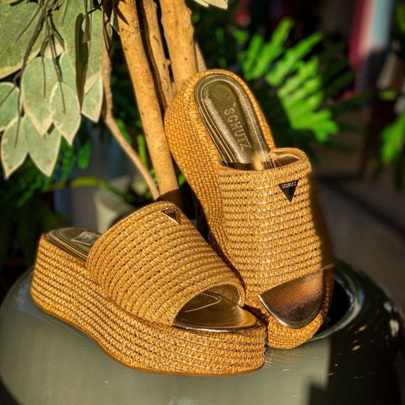 Sandália Schutz Flatform Tressê