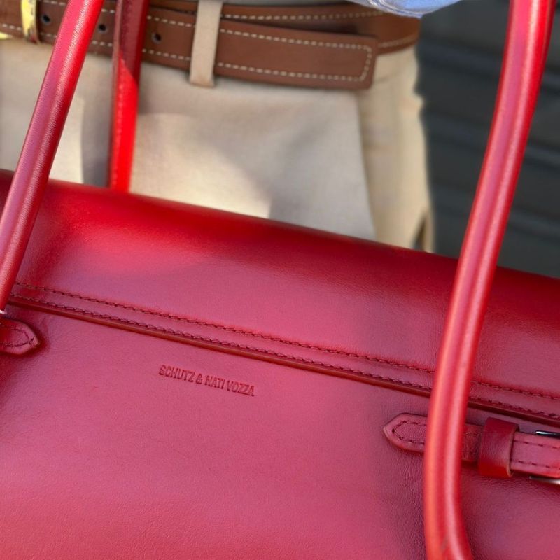 BOLSA SCHUTZ COURO SCHUTZ VERMELHO