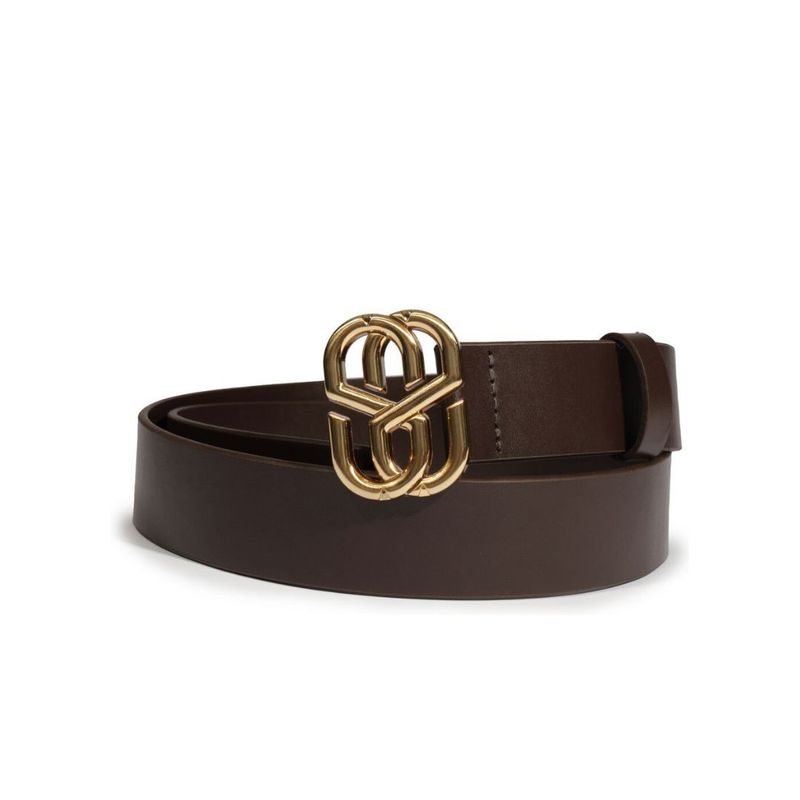 CINTO SCHUTZ EMBLEM COURO MARROM ESCURO